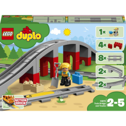 Конструктори LEGO - Конструктор LEGO DUPLO Залізничний міст і рейки (10872)