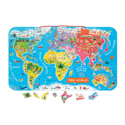Обучающие игрушки - Магнитная карта мира Janod английский язык (J05504)