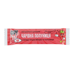 Солодощі - Цукерки натуральні ФруТім Яблучно-полуничні 10 г (4820200260464) Солодощі - Цукерки натуральні ФруТім Яблучно-полуничні 10 г (4820200260464)