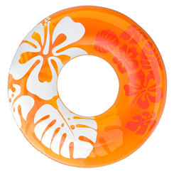 Для пляжа и плавания - Круг надувной Intex Прозрачный оранжевый 91 см (59251NP/2)