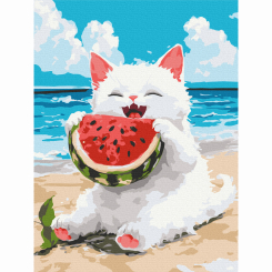 Товари для малювання - Картина за номерами Brushme Смачненький кавун 30х40 см (KBS0189)