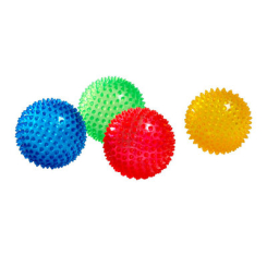 Розвивальні іграшки - Сенсорний м'яч Edushape Непрозорий 10 см асортимент (705101)