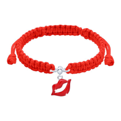 Ювелирные украшения - Браслет UMa&UMi Красный с подвеской губки (4309732957528)