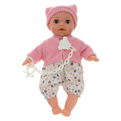 Пупси - Іграшковий пупс Dolls World Bonnie Функціональна, рожева з шапкою (LD9902E)