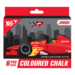 Канцтовары - Мел цветной Yes Jumbo Race legend 6 шт (400465)