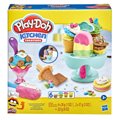 Набори для ліплення - Набір для творчості Play-Doh Kitchen Creations Забавні закуски Морозиво і тістечко (E5112/​F5332) (E5112/E5332)