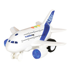 Машинки для малюків - Інерційний літак Shantou Jinxing Planebus 710A 1: 200 із ефектами (WY710A)