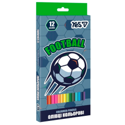Канцтовары - Карандаши цветные Yes Football 12 цветов (290786)