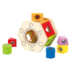 Развивающие игрушки - Сортер Hape Шестиугольник (Е0407)