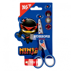Канцтовары - Ножницы Yes Ninja 13 см с принтом на лезвии (480427)