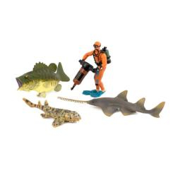 Фігурки тварин - Набір фігурок Kids Team Морські мешканці Бичача акула європейський пилорил окунь (Q9899-P25/3)