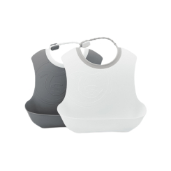 Дитячий посуд та аксесуари - Набір нагрудників Twistshake Pastel grey/white (78597)