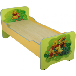 Детская мебель - Кровать Мебель UA для детского садика с закругленными спинками с фотопечатью без матраса Зеленая (43891)