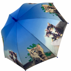 Зонты и дождевики - Детский зонтик трость с яркими рисунками FLAGMAN Синий fl145-5