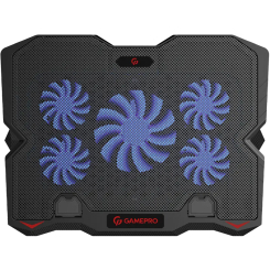 Меблі для геймерів - Підставка під ноутбук GamePro охолоджуюча RGB Black (CP627) Меблі для геймерів - Підставка під ноутбук GamePro охолоджуюча RGB Black (CP627)