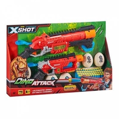 Помпова зброя - Набір швидкострільних бластерів X-Shot Dino Combo Pack з аксесуарами та 48 патронами (4859)