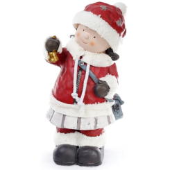 Аксесуари для свят - Фігура новорічна ceramic фігура Дівчинка з дзвіночком Bona DP42672