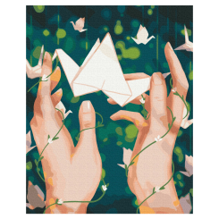 Товари для малювання - Картина за номерами Brushme Орігамі (BS53638) Товари для малювання - Картина за номерами Brushme Орігамі (BS53638)