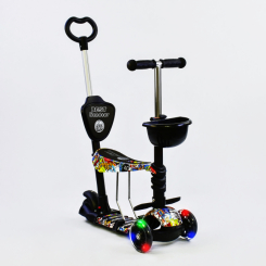 Самокаты - Самокат 5в1 Best Scooter (PU колеса с подсветкой) Абстракция Multicolor (74054)