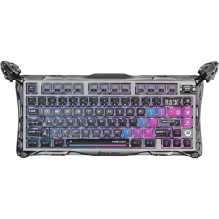 Клавиатура и мыши - Клавиатура GravaStar Mercury K1 Pro 80keys Kailh Speedy Mint BT/WL/USB cyberpunk (GSK1PRO_CBLK)