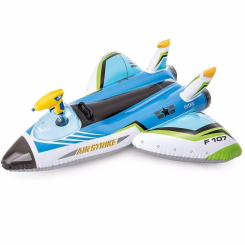 Для пляжу і плавання - Надувний плотик MiC Літак з водяною зброєю синій (57536) (159102)