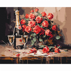 Товари для малювання - Картина за номерами Brushme Шампанське на двох (BS53882)