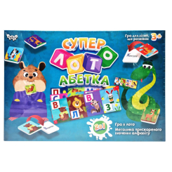 Настільні ігри - Настільна гра Danko toys Суперлото Абетка (СЛА-01U)