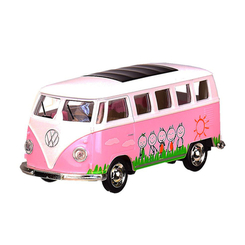 Транспорт і спецтехніка - Автомодель Автопром Volkswagen T1 рожевий 1:38 (4332)