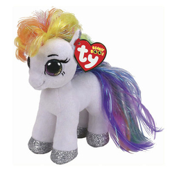 М’які тварини - М’яка іграшка TY Beanie Boo's Біла поні Starr (36664)
