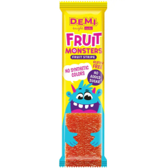 Солодощі - Пастила фруктова DEMI Fruit Monsters із соком малини (4820280821920)