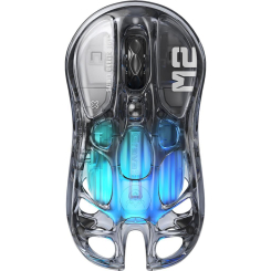 Клавиатура и мыши - Мышка GravaStar Mercury M2 BT/WL/USB-A RGB черно-прозрачный (GRAVASTARM2_XTAL_BLK)