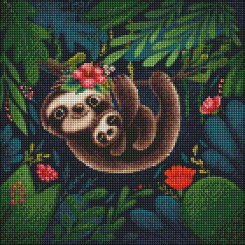 Мозаика - Алмазная мозаика Идейка Тропики 40 х 40 см (AMO7575)