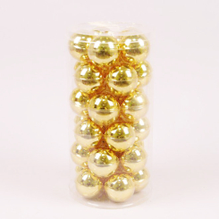 Аксесуари для свят - Кульки скляні Flora D 5,7 см 30 шт Золотистий (44574) (MR62314)