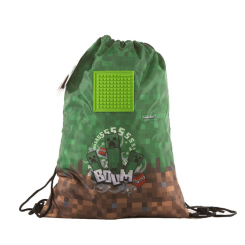 Рюкзаки и сумки - Сумка для обуви Pixie Crew Minecraft Boom зеленая (PXB-28-35)