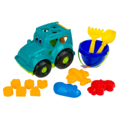 Набори для пісочниці - Дитячий сортер-трактор Colorplast "Коник" №3 C0343 Блакитний