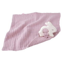 Брязкальця, прорізувачі - Прорізувач з комфортером Kikadu Кролик блідо-рожевий (1874605)