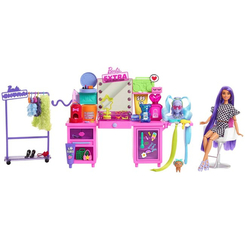 Ляльки - Ігровий набір Barbie Extra Візажний столик (GYJ70)