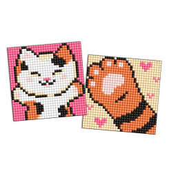 Мозаика - Алмазная мозаика на стикере Идейка Пушистик 9 х 9 см 2 шт (AMS1054)