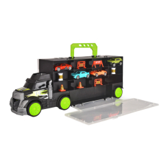 Автотреки, паркинги и гаражи - Набор машинок Dickie toys Трейлер-перевозчик автомобилей (3747007)