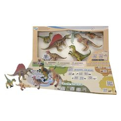 Фигурки животных - Обучающий игровой набор с QR-картой Wenno Хищные Динозавры (WCD1701)