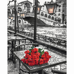 Товари для малювання - Картина за номерами Brushme Троянди під дощем (BS9754) Товари для малювання - Картина за номерами Brushme Троянди під дощем (BS9754)