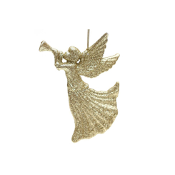 Аксесуари для свят - Новорічна підвіска BonaDi Ангел 12 см Золотистий (788-307) (MR63076)