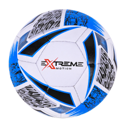 Спортивні активні ігри - М'яч футбольний Extreme motion №5 білий з синім та чорним (FP097/2)