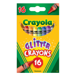 Канцтовари - Набір воскової крейди Crayola з блискітками 16 шт (256318.024)