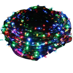 Аксессуары для праздников - Светодиодная гирлянда Lampiki на 100 LED разноцветная 8 режимов от сети для помещения и улицы под накрытием (0beeb30a)