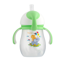 Бутылки для воды - Поильник Baby Team с силиконовой трубочкой и ручками 300 мл (5009)