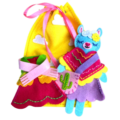 Набори для творчості - Набір для творчості Apli Krapli Зший сам іграшку Одяг та аксесуари Лама (4820198701284)