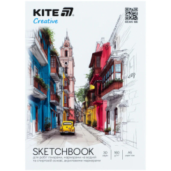 Товари для малювання - Скетчбук для робіт маркерами Kite Creative A5 (K-1280)