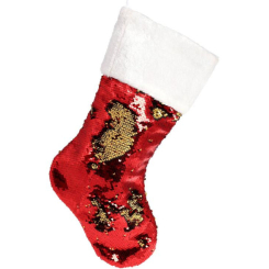 Аксесуари для свят - Декоративний носок для подарунків Рубін з паєтками Bona DP69572
