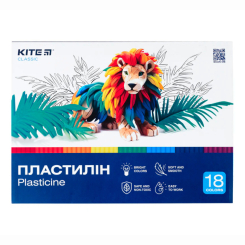 Набори для ліплення - ​Восковий пластилін Kite Classic 18 кольорів (K-085)